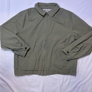 Eddie Bauer Green Lightweight Shirt Jacket with Collared Neckline